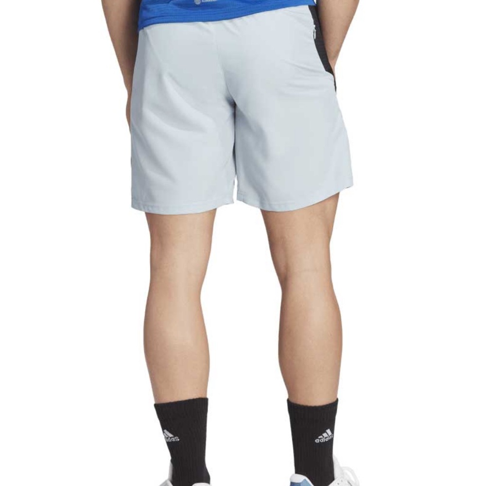 Adidas Men’s Light Gray 3-Stripes Athletic Shorts Size M - Picture 6 of 17